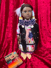 Load image into Gallery viewer, 18 inch doll with jingle dress