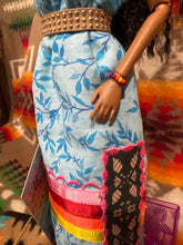 Load image into Gallery viewer, 11.5” Doll in Daily wear ribbon skirt with bead and brass multilayer necklace