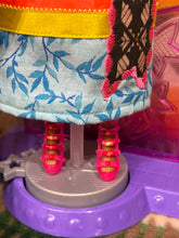 Load image into Gallery viewer, 11.5” Doll in Daily wear ribbon skirt with bead and brass multilayer necklace
