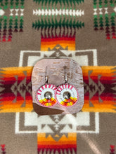 Load image into Gallery viewer, Porcupine quilled earrings with traditional smoked hide backing
